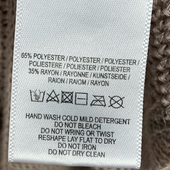 Anthropologie Saturday Sunday Hoodie Knit Sweatshirt Lightweight Size XS Taupe - Picture 7 of 12